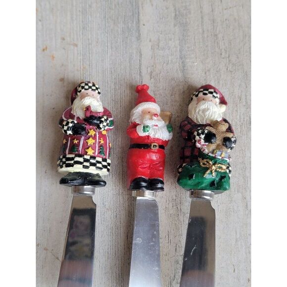 Boston Warehouse Santa Claus charcuterie‎ board Knife Set Xmas figure decor - Picture 2 of 7